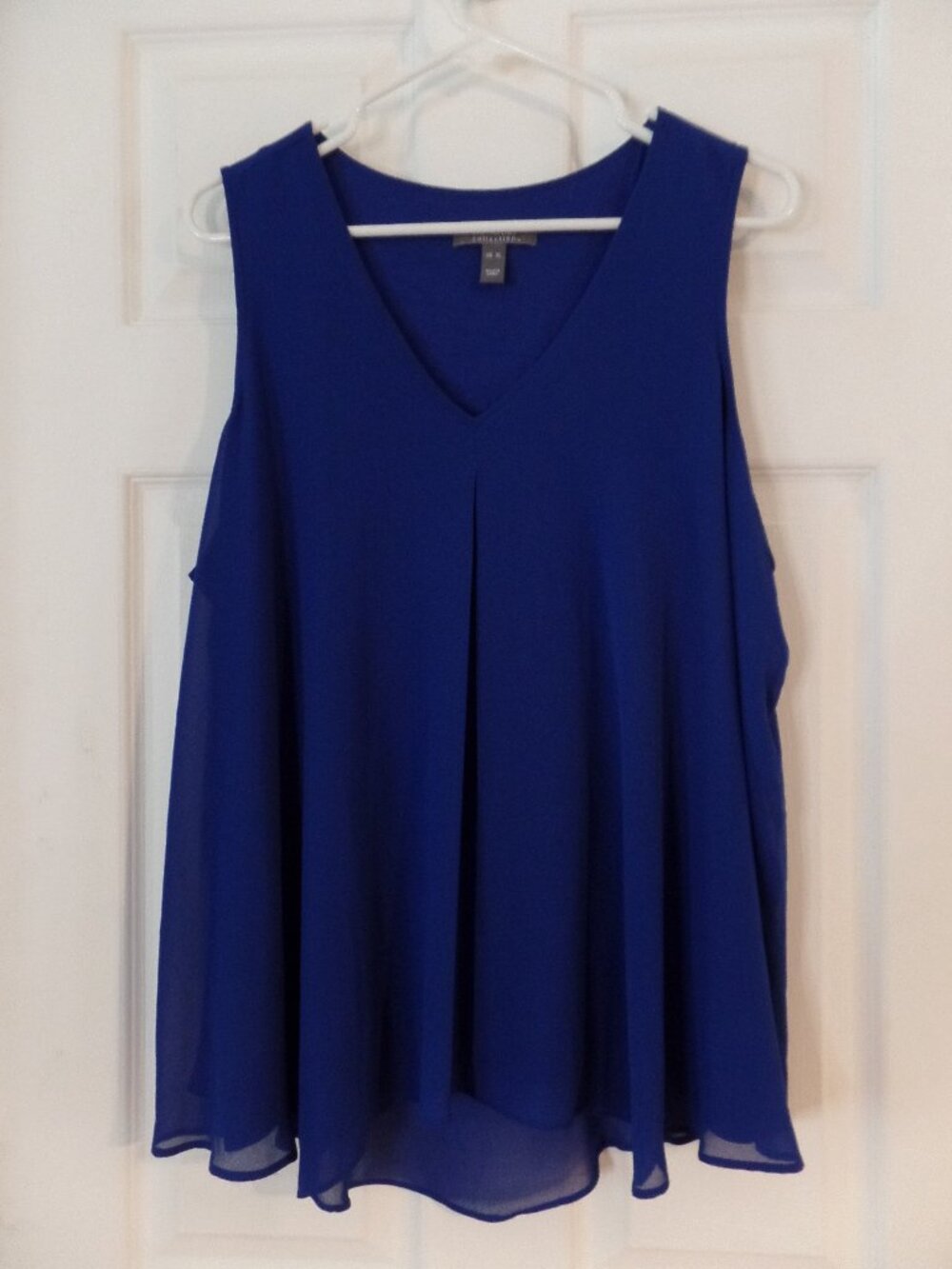 NWoT Lisa Rinna Collection XL 18 20 Solid Sleeveless Tank Cobalt BLUE A365773